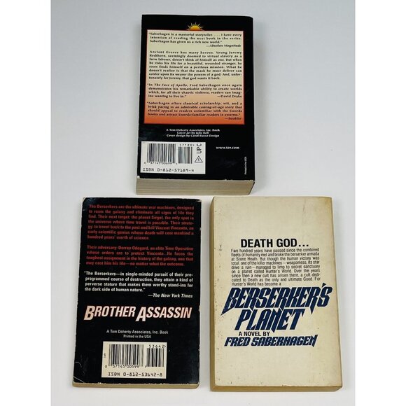 VTG Lot 3 Fred Saberhagen Paperback BOOKS Sci-Fi Fantasy 60s 70s 90s Berserkers - Picture 3 of 4